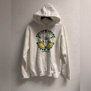 White Yellowstone Dutton Ranch Hoodie M